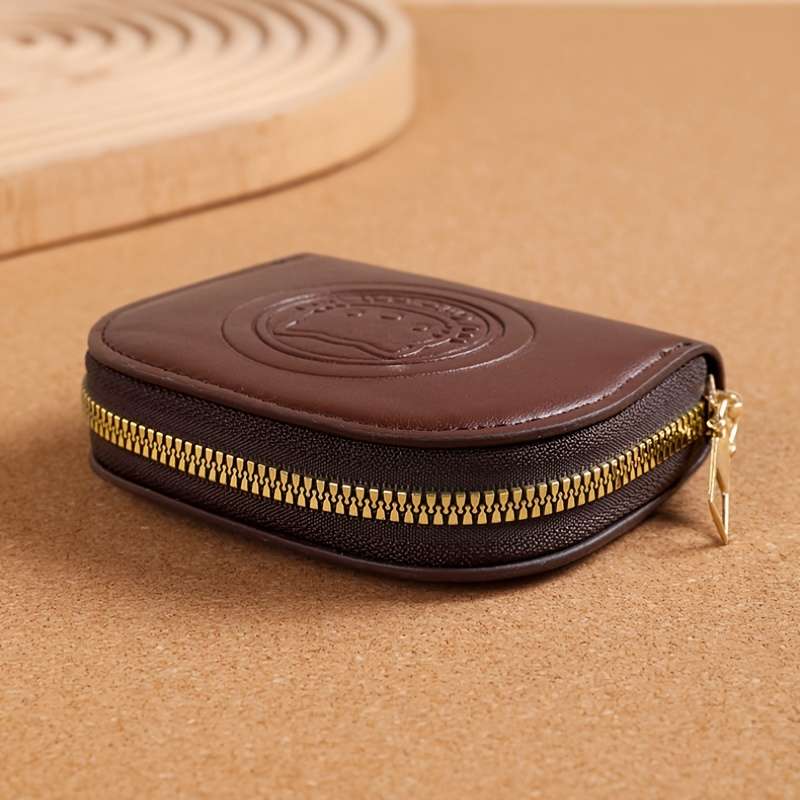 1pc for hello kitty Brown Wallet with Zipper Closure Lightweight Portable Mini Purse for Car