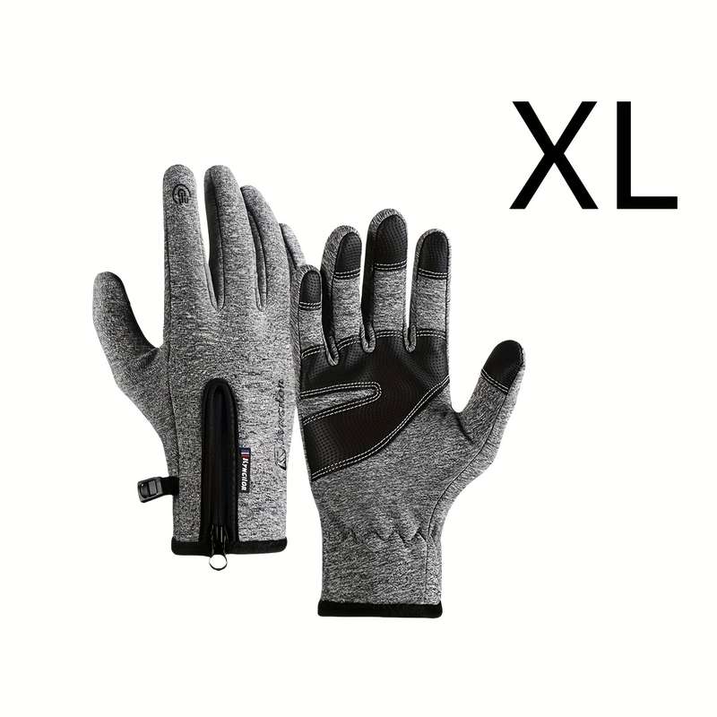 1 Pair Gray Size M Warm Gloves