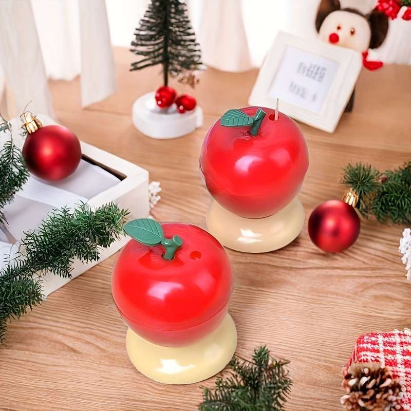 1pc Charming Red Apple-Shaped Toothpick Holder with Automatic Dispenser Realistic Design Perfect