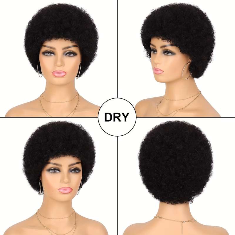 1Pc Black 10.16cm Fashion Design Wig