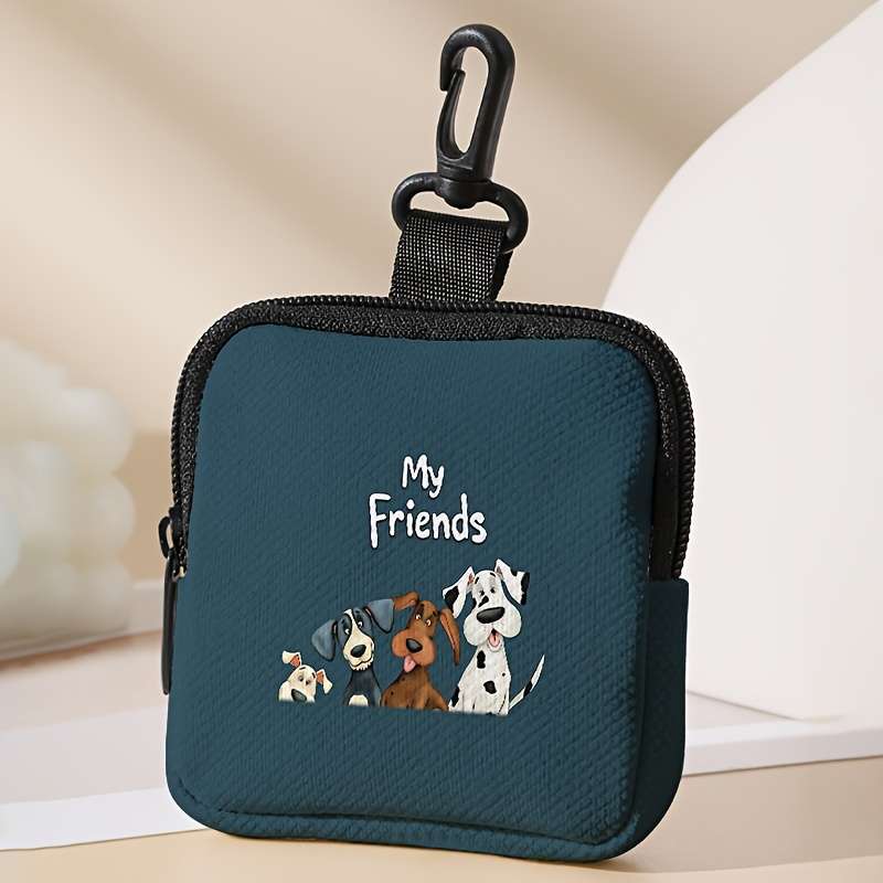 1pc Dog Print Pattern Large Capacity Coin Wallet Digital Printing Coin Wallet Storage Bag Multifun