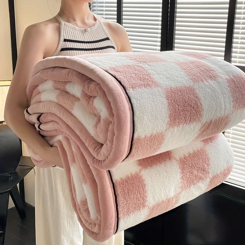 1ps Blanket Color Gray Grid size 150.11cmx200.15cm