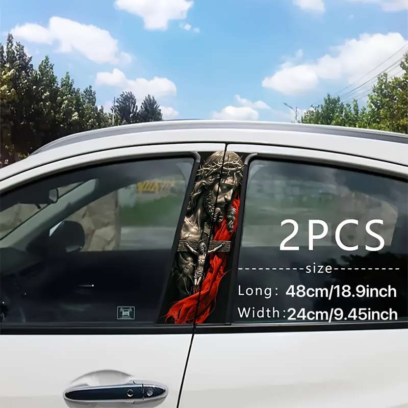 2pcs  Jesus Christian Themed Stickers