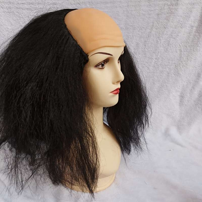 1Pc Black 30.48cm Fashion Design Wig