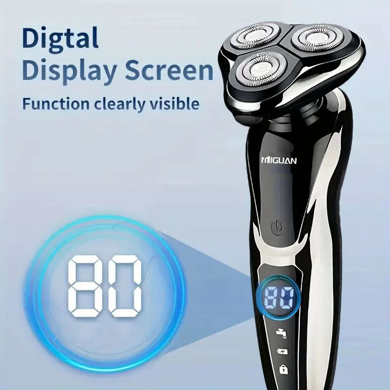 1pc Electric Shaver for Man Men'S Razor 600mAh Rechargeable Lithium Battery LED Display Stainless St