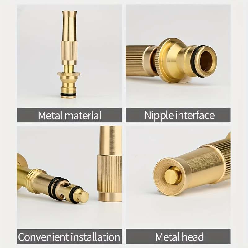 1Pc High Pressure Brass Spray Nozzle With Adjustable Hose