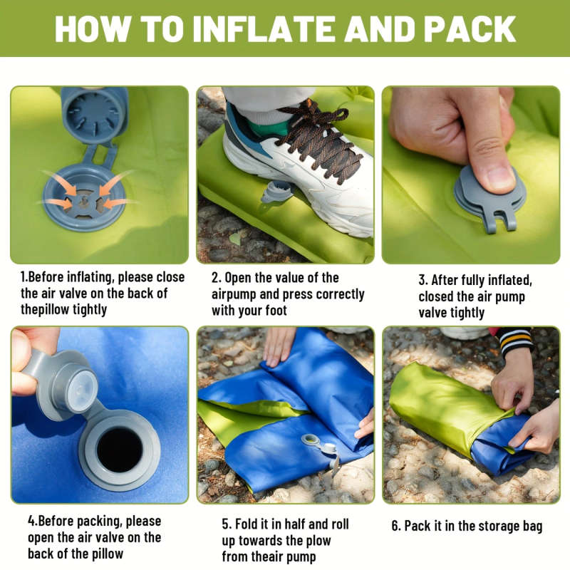 Inflatable Sleeping Pad - Lightweight Camping Mattress