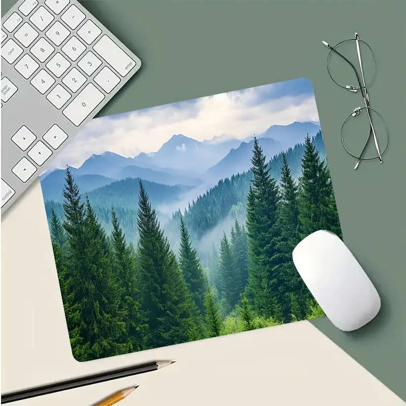 1pc 21x26cm Rubber Non-Slip Mouse Pad Office Desk Accessory