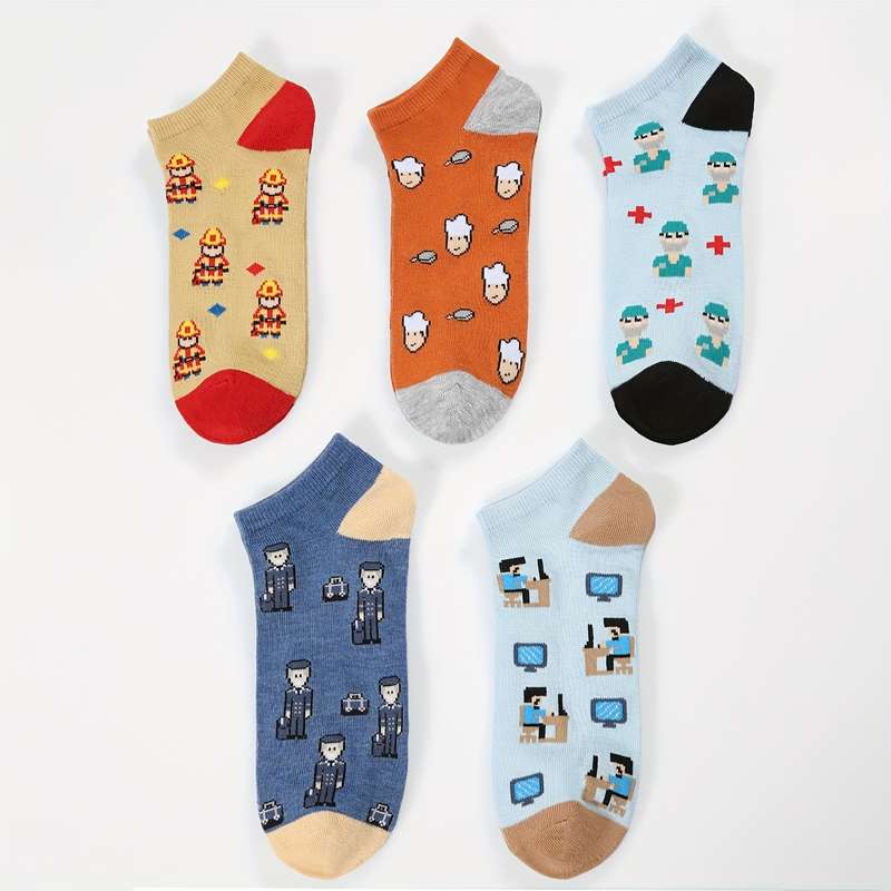 5 Pairs One Size High Elastic Socks