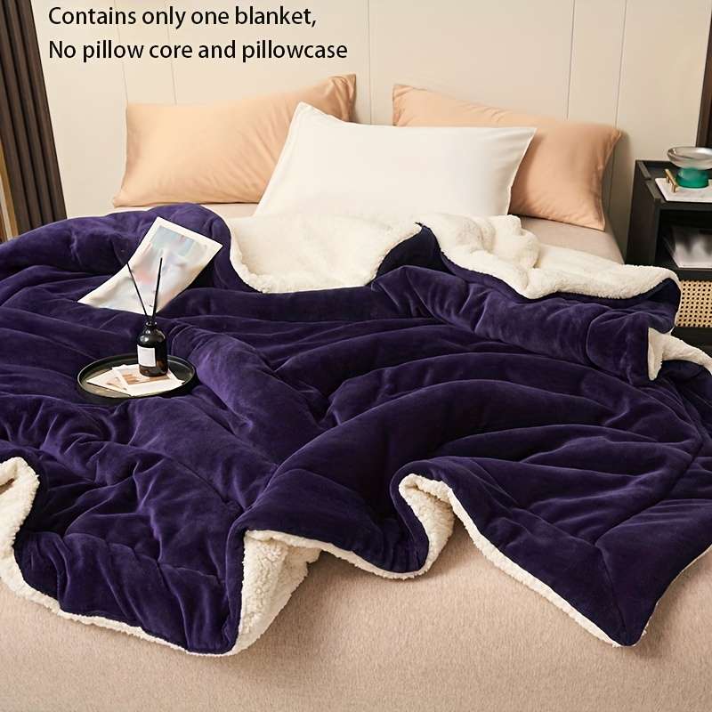 1ps Blanket Color Deep Purple size 200x230cm