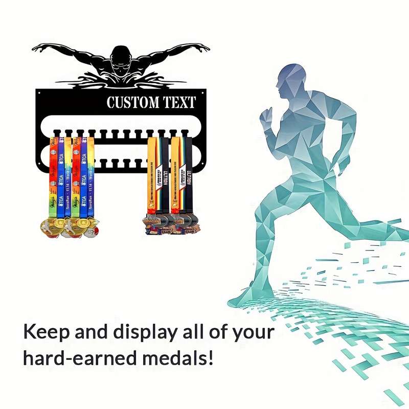 1pc Custom Butterfly Swimming Metal Medal Hangers Personalized Swimming Sports Metal Medal Displays