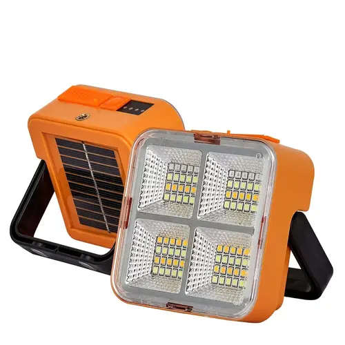 1pc Solar USB Rechargeable LED Work Light Portable Outdoor Floodlight with Magnetic Base 1200mAh Lit