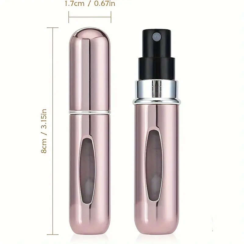1pc 5ml Perfume Refillable Bottle with Metal Case Fine Spray Bottom Refillable Color sent randomly