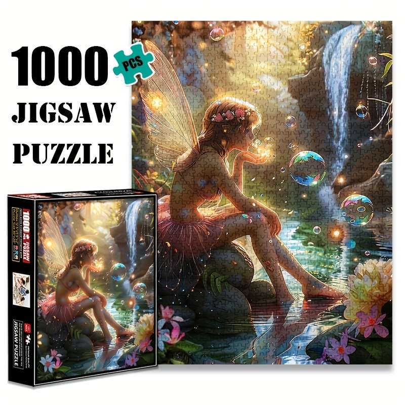 1000pcs Waterfall Fairy Jigsaw Puzzle Large Challenging Paper Puzzle for Adults I