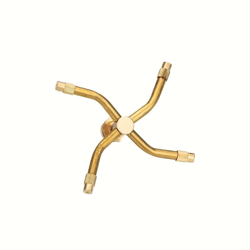1Pc 4 Heads Rotating Brass Swirl Nozzle