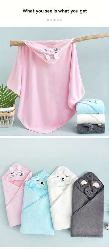 Super Absorbent Microfiber Baby Bathrobe