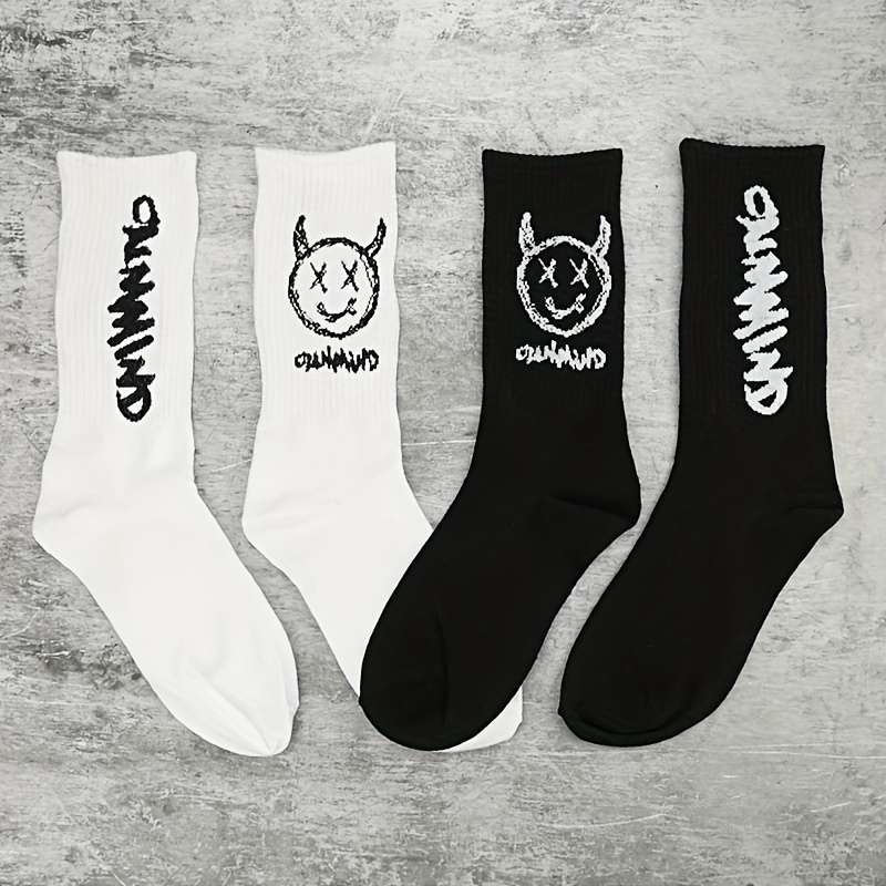 1 Pair White One Size Socks