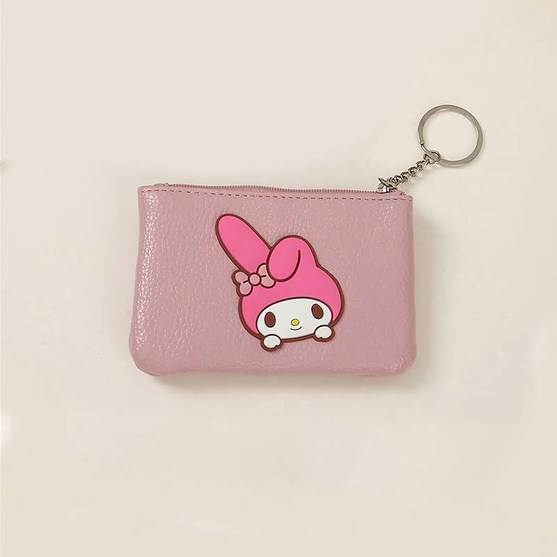 1pc Sanrio Hello Kitty Kuromi Cute Cartoon Coin Purse Compact Zippered Wallet for Coins Li