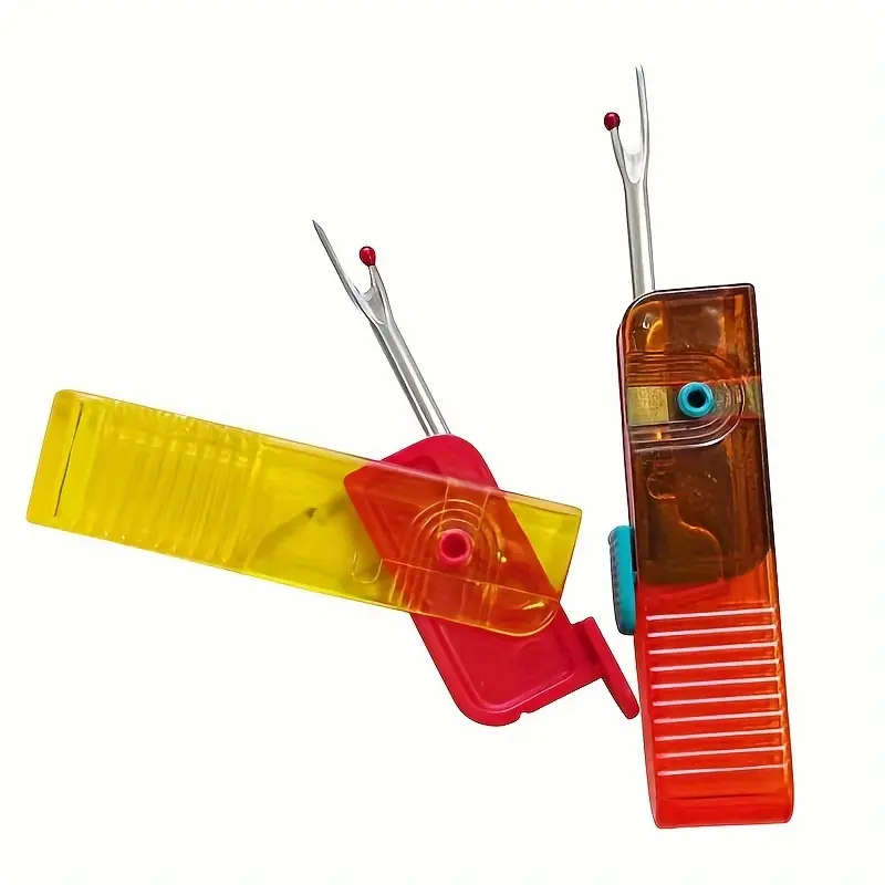 1pc Portable Foldable Seam Ripper Rotating Design for Easy Sewing Crafting, Compact Purple Yellow To
