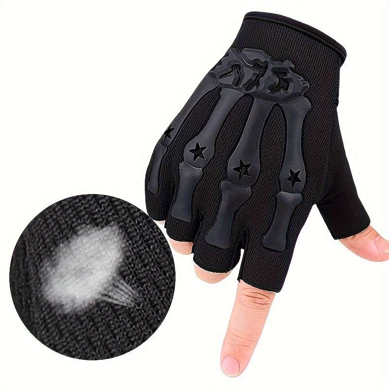 1 Pair Black One Size Fits All Outdoor Sports Gloves