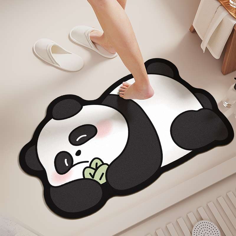 1Pc Leaf Pand 50x80cm Floor Mat