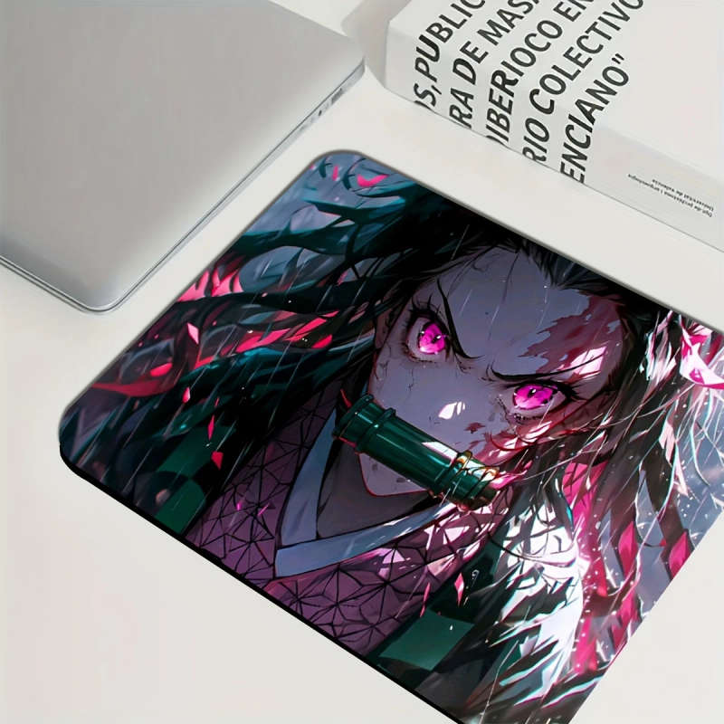 1pc 21x26cm Anime Warrior Design Mouse Pad Non-Slip Waterproof Washable Desk Mat