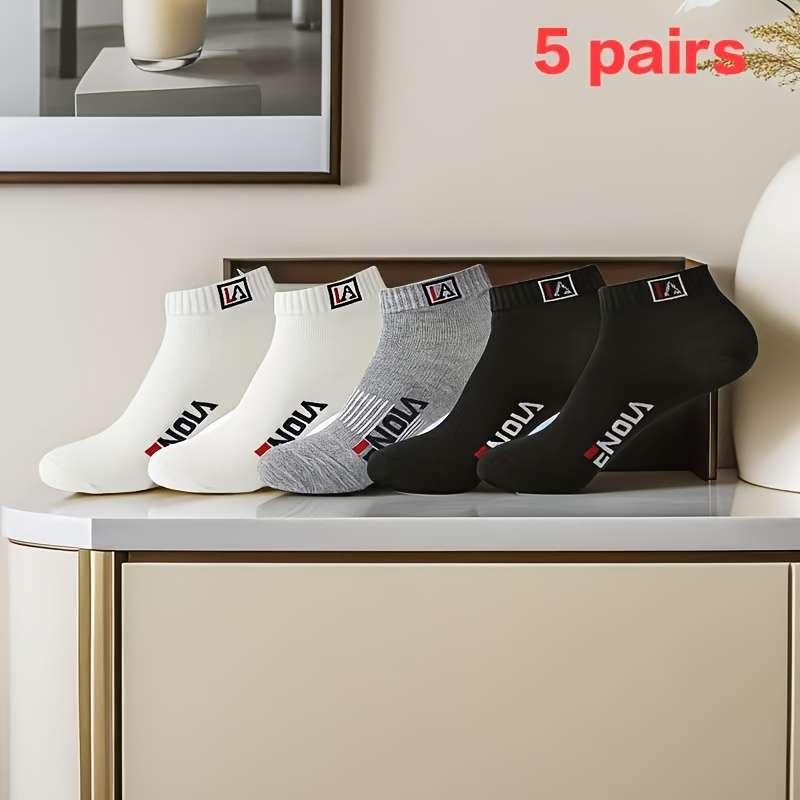 5 Pack Mixed Colors One Size High Elastic Socks