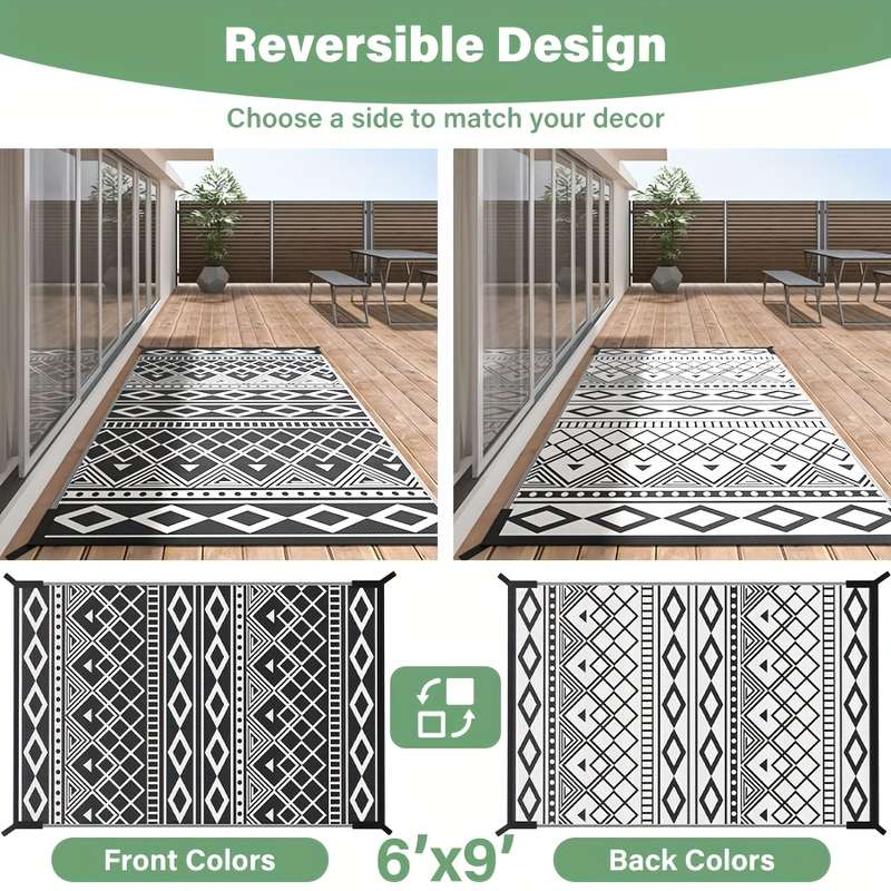 1Pc Black And White 182x274cm Floor Mat
