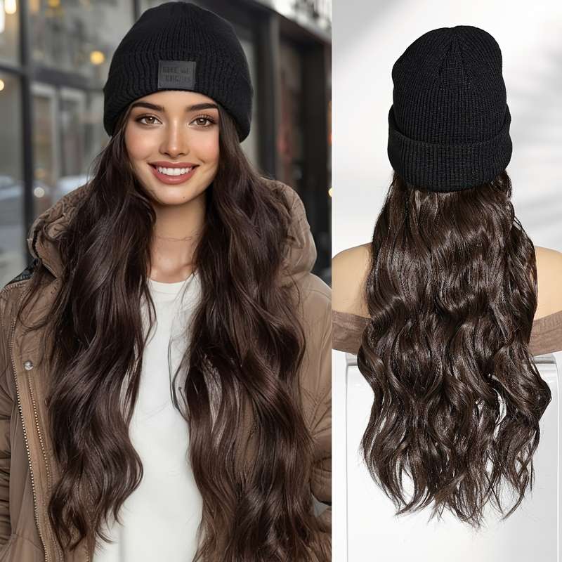 1Pc Black 50.8cm Fashion Design Wig