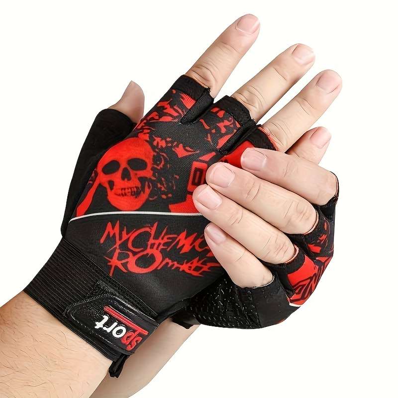 1 Pair Red One Size Outdoor Sports Gloves