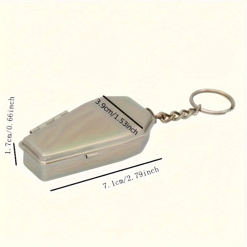 1pc Silver Keychain Portable Ashtray Keychain Ashtray Daily Supplies and Cleaning Supplies Gift