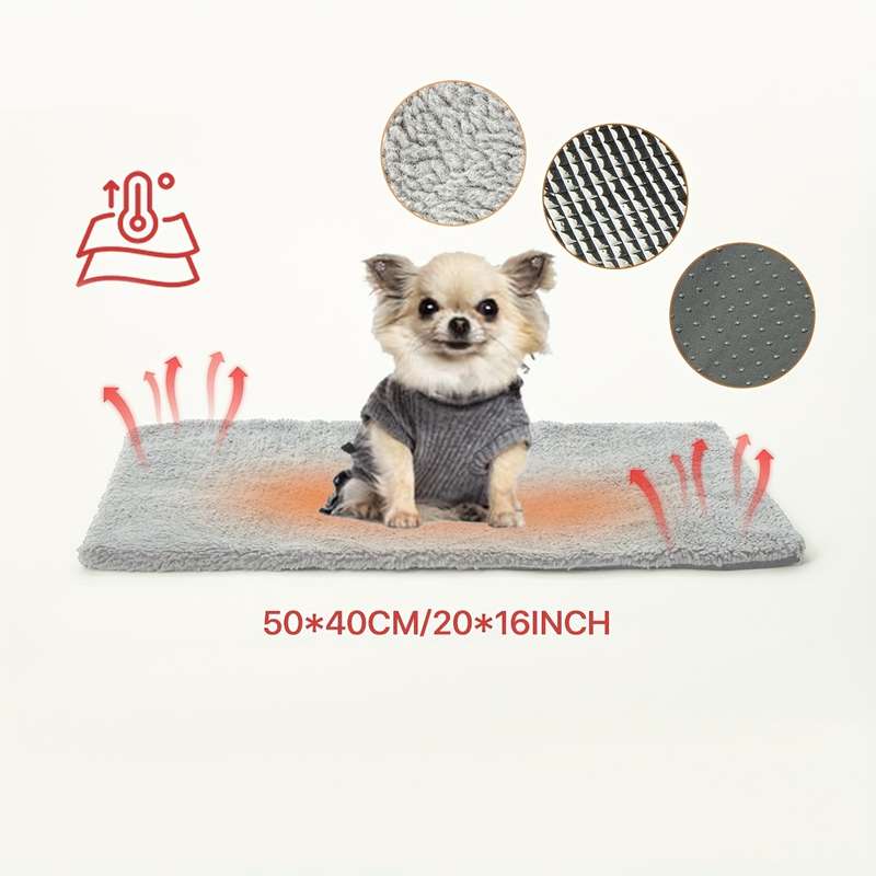 1PC Pet Mat Light Grey Size 70x50cm 28x20IN