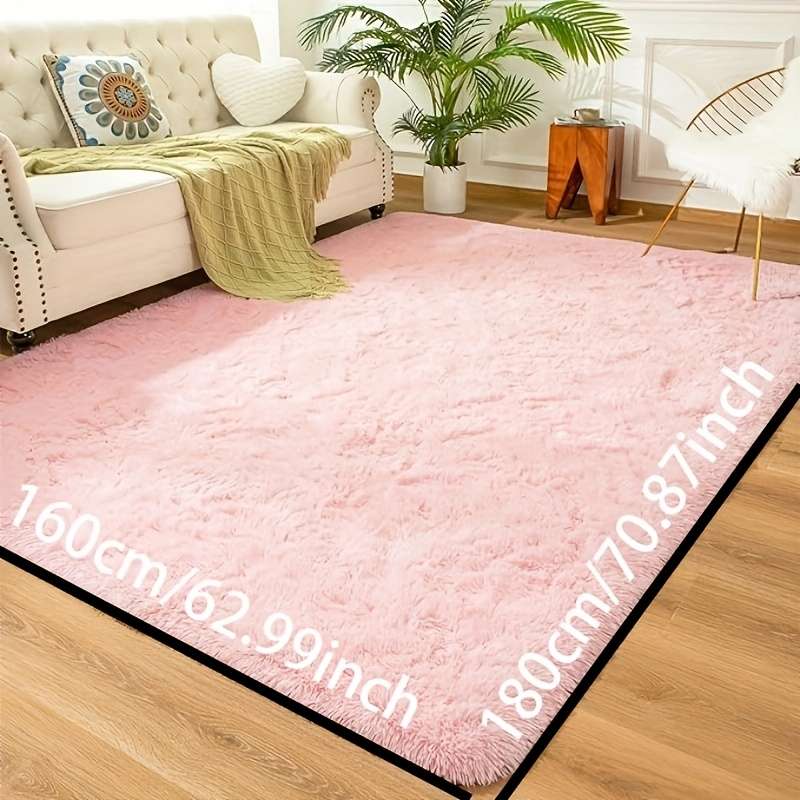 1Pc Pink 200x200cm 78.74x78.74inch Floor Mat