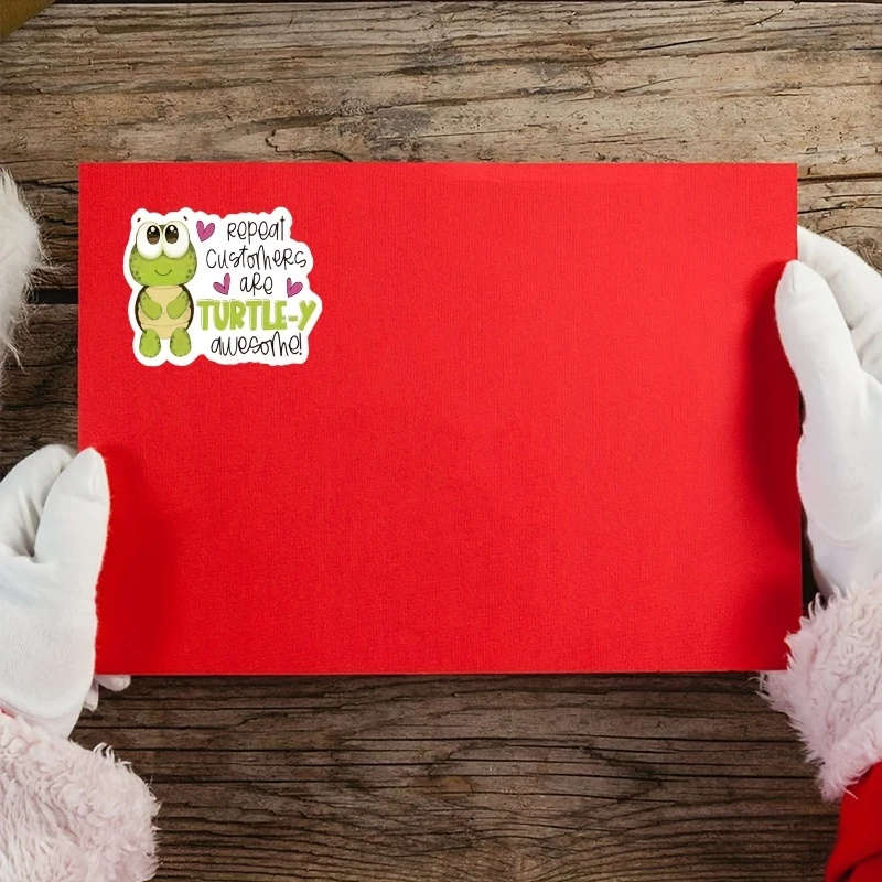 6pcs Cute Turtle Repeat Customers Are The Best Awesome Stickers
