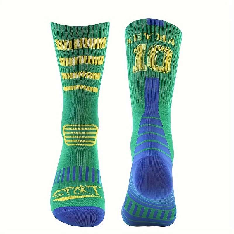 1 Pair Red And Green Sole One Size Socks