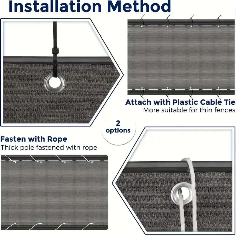 1pc 2x3m UV-Resistant Garden Shade Cloth with Reinforced Grommets Sunshade Net