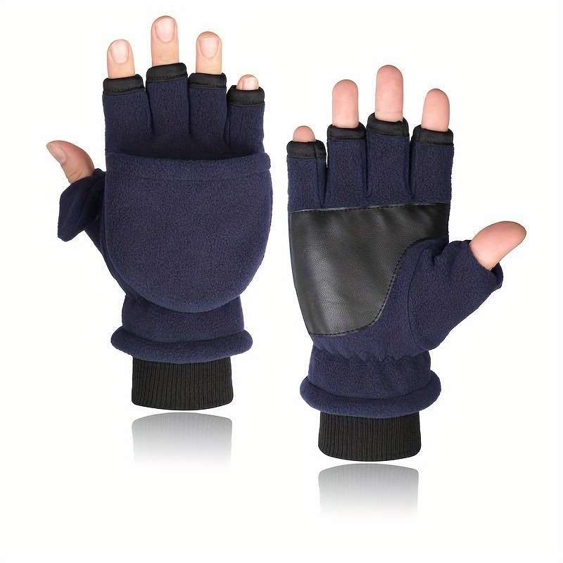 1 Pair Grey Warm Gloves