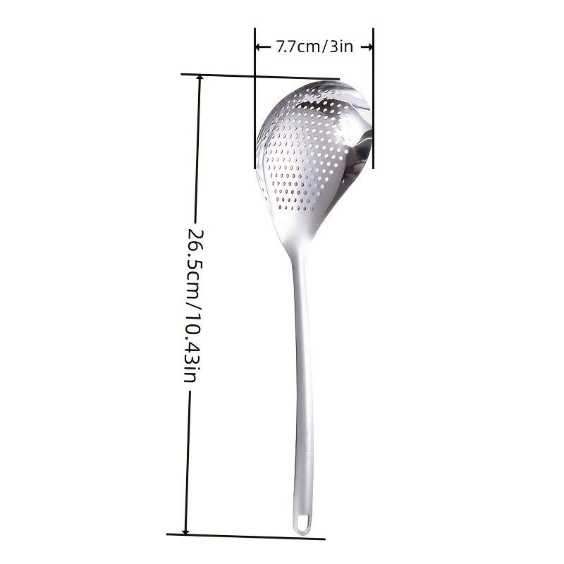 1pc LDQ Stainless Steel Kitchen Strainer Spoon Uncharged Durable with Perfect for Dumplings
