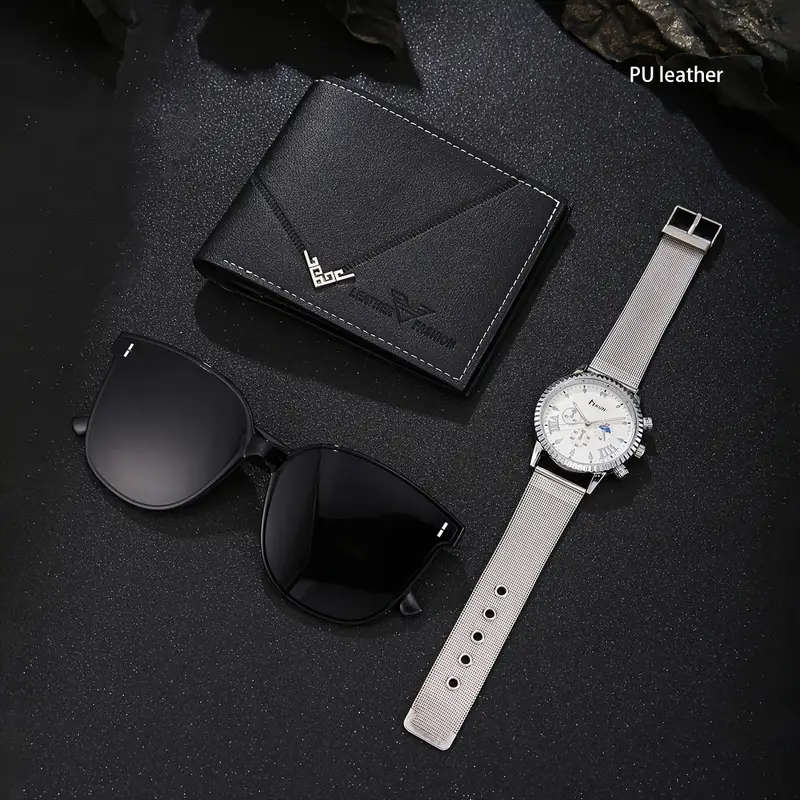 3pcs Fashionable Travel Party Business Negotiation Must-Have Men's Fashion Glasses