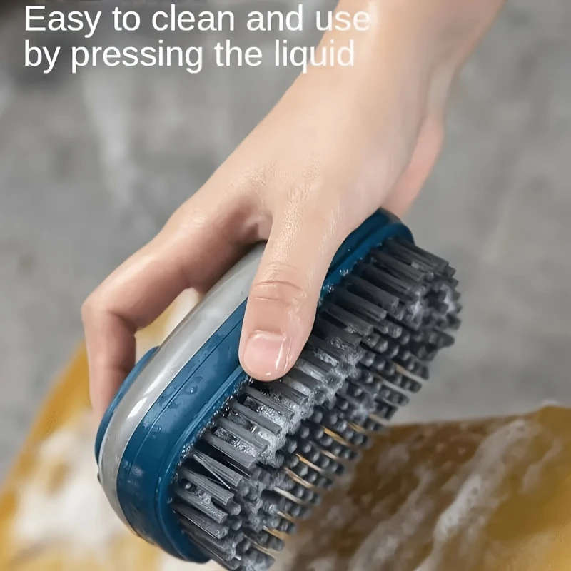 1pc Multifunctional Liquid Cleaning Brush Cleaning Tool Soft Hair Cleaning Brush Clothes Hats Shoes
