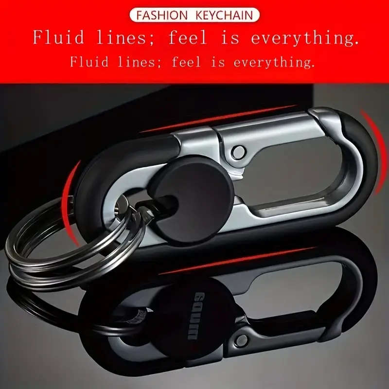 Men's Fashion Black Metal Alloy Car Keychain