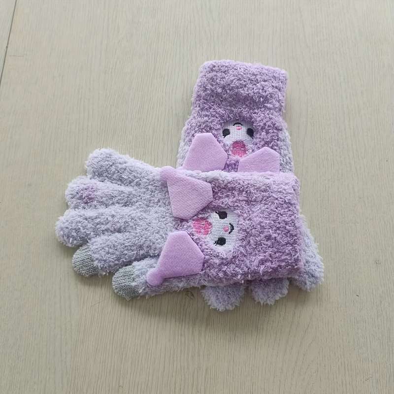 1 Pair Pink Warm Gloves