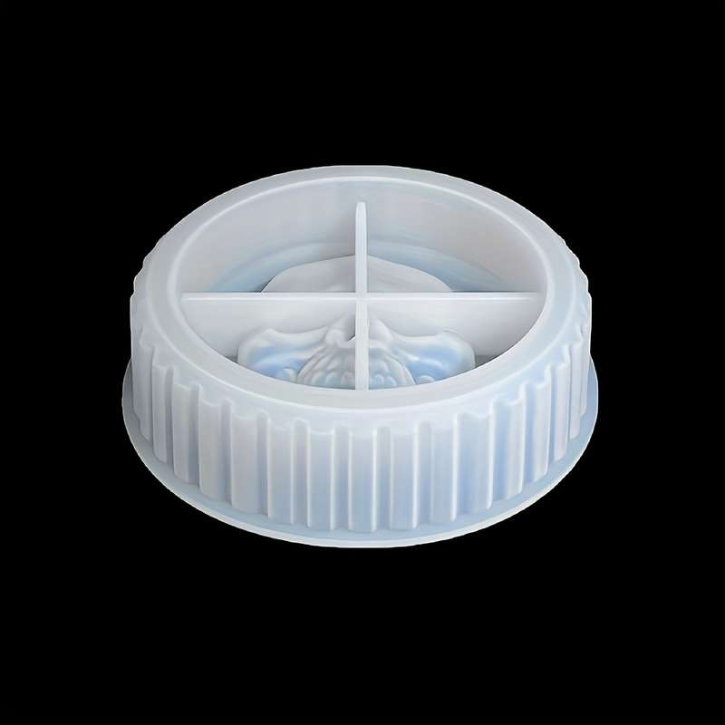 1pc DTOHO 1pc 3D Skull Head Silicone Mold 8.89 cm for Ashtray Jewelry Storage Epoxy Resin Plas
