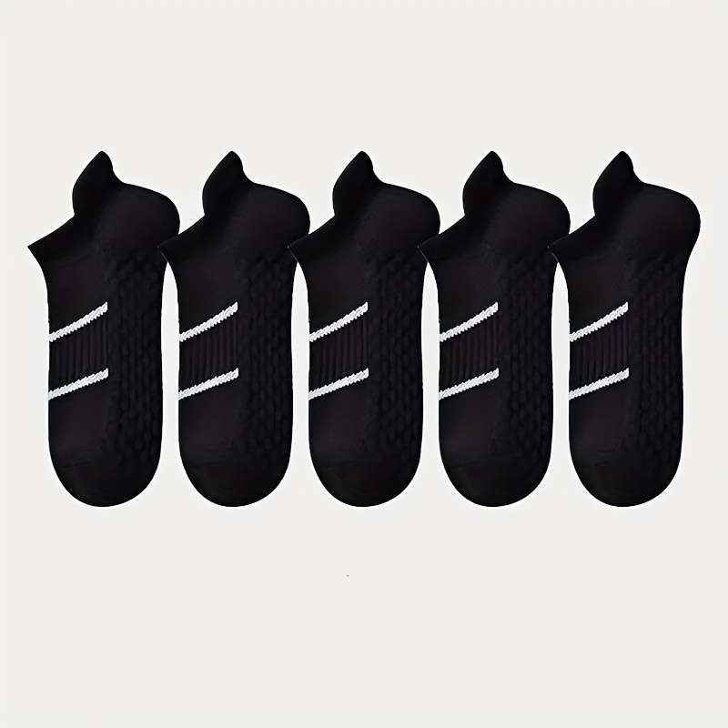 5 Pairs White One Size High Elastic Socks