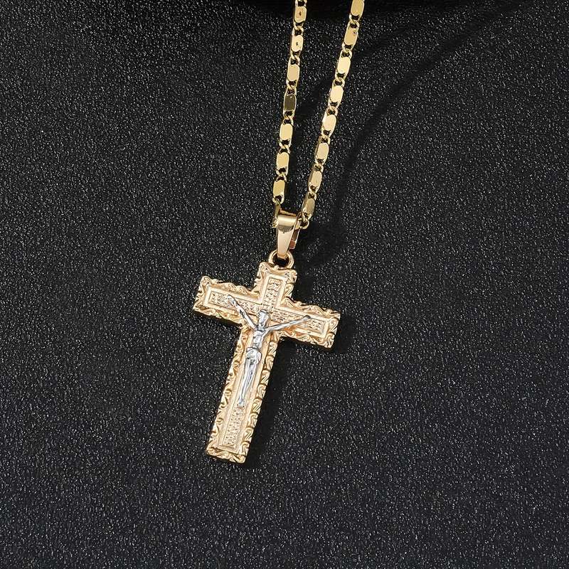 1 Piece Light Yellow Jesus Theme Pendant