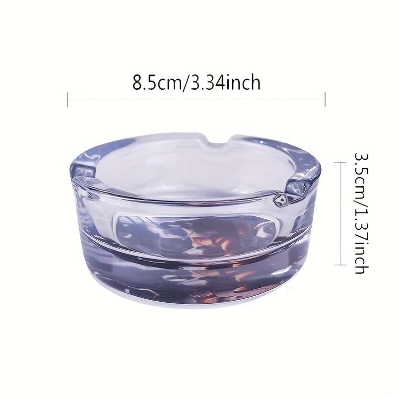 1pc Cartoon Character Glass Ashtray Round Clear Durable Ideal for Cigarette Butts Cigarette B