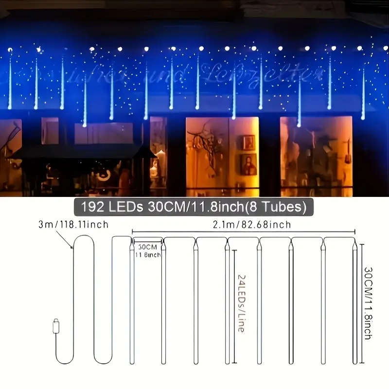 Christmas Meteor Shower Lights