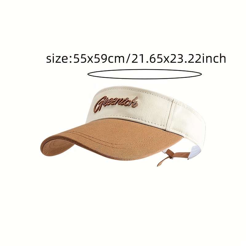 1pc Women's Embroidered Sun Visor Hat Polyester Fantasy Themed Non-Stretch Stripe Craftsmanship