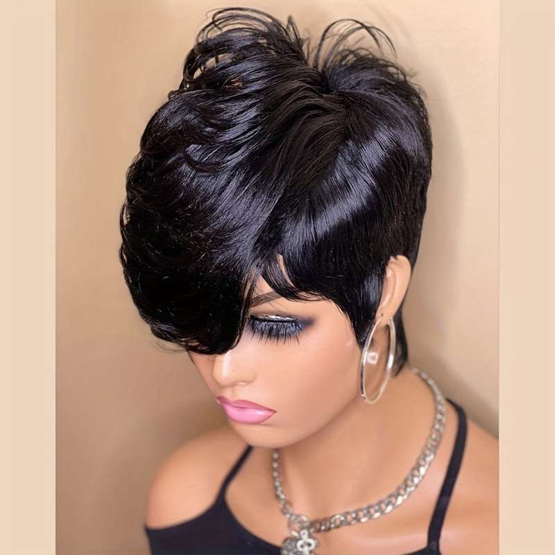1Pc Black B 15.24cm Fashion Design Wig