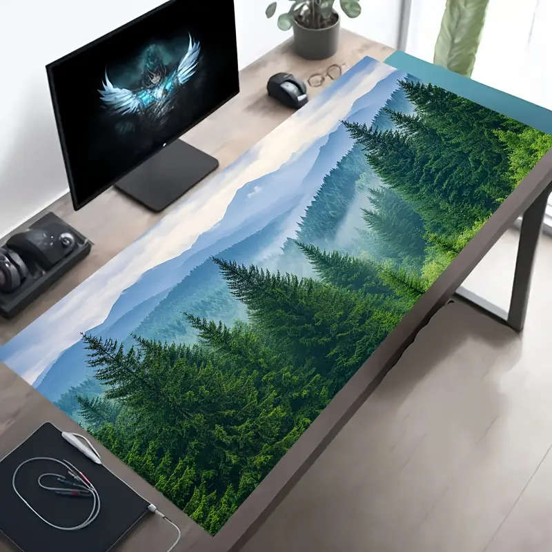 1pc 30x60cm Rubber Non-Slip Mouse Pad Office Desk Accessory